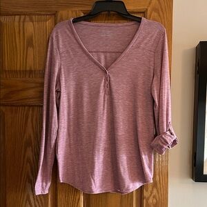 Eddie Bauer Mauve Long Sleeve Tee